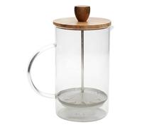 HowHomely Coffee Maker Glass Coffee Maker NATURO 850 ml Espresso Pot Coffee - French Press Coffee Pot with Wooden Handle - Manual Glass Coffee Machine - for Filter Coffee Espresso Cold Brew