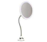 HowHomely Cosmetic Mirror 20 cm - Make-up Mirror with 5x Magnification, Lighting, Flexible, Suction Cup, Makeup Mirror for Bathroom & Travel