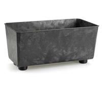 HowHomely Flower Pot Black Concrete Look Flower Planter 28 x 17 x 14 cm Durable and Lightweight Planter for Decoration Living Room Bedroom Bathroom or Office Modern Decoration
