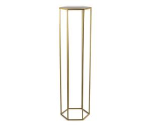 HowHomely Flower Stand Metal 100 cm High - Solid Flower Stool in Hexagonal Shape - Gold Plant Stand in Loft Style for Decoration Indoor Use
