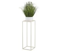 HowHomely Flower Stand Metal Cream 70 cm High - Solid and Robust Metal Flower Stool - Plant Stand for Decoration in Living Room, Bedroom or Office