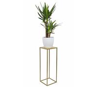 HowHomely Flower Stand Metal Gold 70 cm High - Solid and Robust Metal Flower Stool - Plant Stand for Decoration in Living Room, Bedroom or Office