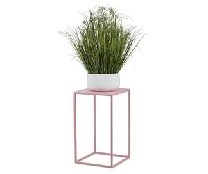 HowHomely Flower Stand Metal Pink 40 cm High - Solid and Robust Metal Flower Stool - Plant Stand for Decoration in Living Room, Bedroom or Office