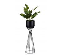 HowHomely Flower Stand with Planter Metal Black 68 x 20 x 20 cm