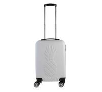 HowHomely Hand Luggage Suitcase Hard Shell 53 x 33 x 22 cm White - Cabin Trolley Cabin Luggage Travel Suitcase Trolley Suitcase with Wheels Lock Aeroplane