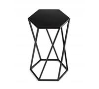 HowHomely Metal Flower Stand 40 cm Hexagonal Modern Black