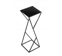 HowHomely Modern flower column made of metal, black, 70 cm, X-shape, handmade