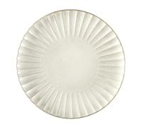 HowHomely | Porcelain Plate 32 cm Cream - Large Dinner Plate, Round Dinner Plate, Elegant Serving Plate, Modern Tableware, Pasta Plate, Place Plate