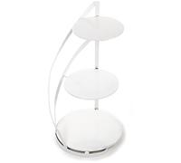 HowHomely XXL Large Cake Stand 3 Tiered Metal White Cake Pedestal