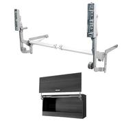 Howhy Cabinet Door Hinges Set,Vertical Swing Lift Up Stay Pneumatic Arm Kitchen Mechanism Hinges with Slow Closing, Durable Silent(Suitable for Cabinet Width:23.62"-35.43")