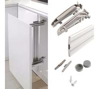 HOWHY Lateral Opening Door Hinge Set, Load-Bearing 15.4lb Heavy Duty Hinge,180° Parallel Opening Cabinet Wardrobe Door Sliding