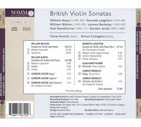 HOWICK,CLARE/CALLAGHAN,SIMON - BRITISH VIOLIN SONATAS NEW CD