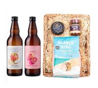 Howies Cider Premium Wicker Trays | Original 4.5% ABV & Grapefruit Cider 500ml 3.4% ABV | Snowdonia Black Bomber Cheese | Stokes Chutney & Blanco Niño Tortilla Chips