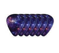 Howilath 6 Pcs Guitar Picks Variety, Galaxy Blue Starry Night ABS Heavy Cool Picks Perfect Gift For Guitar & Lover Heavy Guitar Picks Premium Celluloid Picks