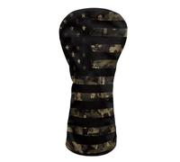 Howilath Camo American Flag Golf Head Covers Set -for Driver, Fairway Wood & Hybrid | Perfect Golf Accessories for Men & Women