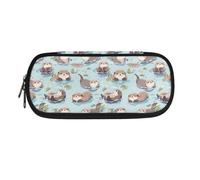 Howilath Cartoon Otter Cute Pencil Box for Boys Girls, School Stationery Organizer Holder Pencil Case School Office Pen Pouch with Zipper