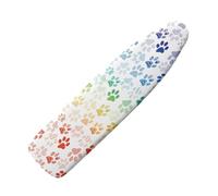 HOWILATH Colourful Dog Paws Ironing Board Cover 135 x 45cm Universal Elastic Pad for Iron Boards Anti Slip Iron Board Cover, Easy Installation-XL