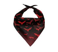 Howilath Dog Bandana for Small Medium Large Dogs, Red Vampire Bat Print Cat Dog Kerchief, Dog Triangle Bibs Scarf for Girl or Boy