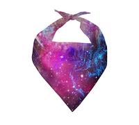 Howilath Dog Bandana - Purple Galaxy Starry Night Triangle Bibs Scarf Accessories, Polyester Birthday Bandana for Small to Large Dogs, Puppies and Cats - One Size