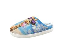 Howilath Funny Giraffe Slippers Fuzzy House Slides for Kids Cozy Warm Indoor Outdoor Slippers with Non-Slip Sole Animal Print House Shoes EU 30-31