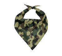 Howilath Green Camo Army Print Dog Bandana Dog Bibs Neckerchief Triangle Adjustable Scarf Suitable for Large Medium Small Pet Puppy