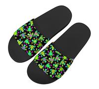 Howilath Green Frog Cute House Gym Slipper Quick Dry Sandals, Comfort Slides Sandal Open Toe Slip On Low Heel Summer Shoes UK 6