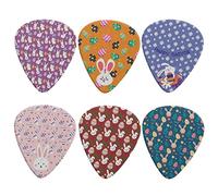 Howilath Guitar Picks Happy Easter Rabbit Colorful Egg Flower Heart Carrot Guitar Plectrum Light Electric Bass Plectrum