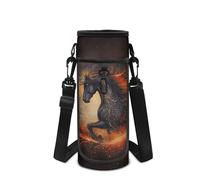 Howilath Horse Water Bottle Carrier Bag with Shoulder Strap Insulated Water Bottle Holder Fit 40oz 64oz Drinking Pouch Holder Sling Cover Case