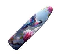 HOWILATH Hummingbird Floral Ironing Board Covers 110 x 35cm Replaceable Ironing Board Cover with Elasticized Edges, Heat and Stain Resistant-S