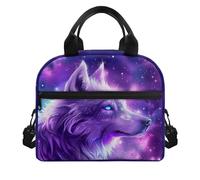 Howilath Lunch Bag Kids Wolf Lunch Box for Girls Boys Waterproof Leakproof Reusable Lunch Tote Bag with Adjustable Shoulder Strap for School Work Picnic