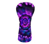 Howilath Purple Swirl Tie Dye Waterproof Golf Head Covers for Driver, Fairway Wood, Hybrid | Durable PU Leather with Soft Felt Lining