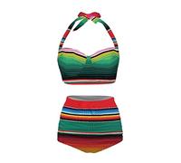 Howilath Skull Head Rose Flower White Bathing Suit 2 Pcs Swimsuit Comfy Bikini Top and Bottom Soft Beach Wear for Women