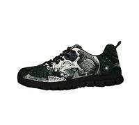 Howilath Starry Skull Womens Trainers Running Shoes, Sketch Black Galaxy Mens Sneaker Casual Walking Shoes Jogging Work Workout UK 3.5