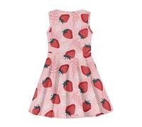 Howilath Sundress Adorable Axolotl Brown Tank Dress Casual Swing Dress A-Line Pleated Sleeveless Twirly for Kids Girls