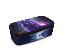 Howilath Teenage Girls Cat Pencil Case Large Capacity Kids Starry Night Pencil Pouch Organiser Secondary School Stationery Pencilcase