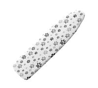 HOWILLATH Dog Paw Print Cotton Ironing Board Cover Fits 110 x 35cm Ironing Boards, Replaceable Iron Board Cover Heavy Duty Iron Pad Covers-S
