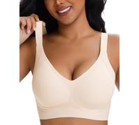 HOWIN Jelly Bras for Women Seamless Gel Bra Push Up Full Coverage Bras Nude