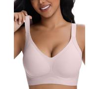 HOWIN Jelly Bras for Women Seamless Gel Bra Push Up Full Coverage Bras Pink