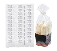 Howinn 100 Pieces Reusable Plastic Bread Bag Clips Keep Your Food Fresh Longer After Opening 7/8 x 7/8 inches (White)