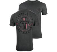 Howitzer Style Men's T-Shirt Firefighter Brotherhood Military Grunt MFG, Grey, Medium