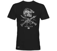 Howitzer Style Men's T-Shirt Spear Military Grunt MFG, Black, Medium