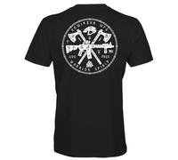 Howitzer Style Men's T-Shirt Warrior Military Grunt MFG, Black, Large