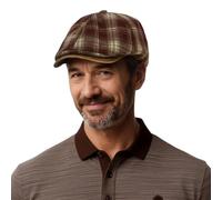 howkuhat Cotton Flat Cap Beret for Men Women Lattice Newsboy Cap Irish Gatsby Hat Adjustable Vintage(UK, Alpha, One Size, M, Wine Red)