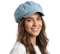 howkuhat Denim Beret Hat Women Summer Sun Hat Womens Newsboy Cap Baker Boy Hat for Women Womens Hats Vintage UV Protection for Daily&Outdoor Travel (UK, Alpha, One Size, Light Blue)