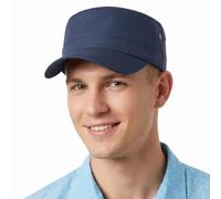 howkuhat Mens Army Cap Classic Spring Summer Autumn Military Cap Combat Quick Drying Men's Cadet Hat Flat Cap Mens Caps UK Adjustable Unisex Baseball Caps (UK, Alpha, One Size, Dark Blue)
