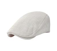 howkuhat Men's Flat Cap Beret Irish Gatsby Ivy Newsboy Cap Adjustable Vintage Driving Hunting Golf Hat(UK, Alpha, One Size, Beige)
