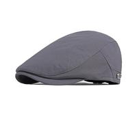 howkuhat Mens Flat Cap Peaky Blinders Hat Adjustable Breathable Black Flat Caps for Men UK with Buckle Unisex Newsboy Cap Men's Flat Caps for Spring Autumn Casual (UK, Alpha, One Size, M, Grey)