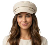 howkuhat Premium Beret Hat Women Flat Cap Newsboy Cap Baker Boy Hat for Women Vintage Adjustable for Spring Summer Winter Autumn (UK, Alpha, One Size, M, White)