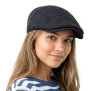 howkuhat Unisex Flat Cap Beret Irish Gatsby Vintage Newsboy Cap Adjustable Driving Golf Hat for Spring Autumn(UK, Alpha, One Size, Black)