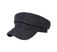 howkuhat Women Premium Flat Cap Beret Hat Newsboy Cap Vintage Adjustable for Spring Summer Winter Autumn(UK, Alpha, One Size, M, Black)